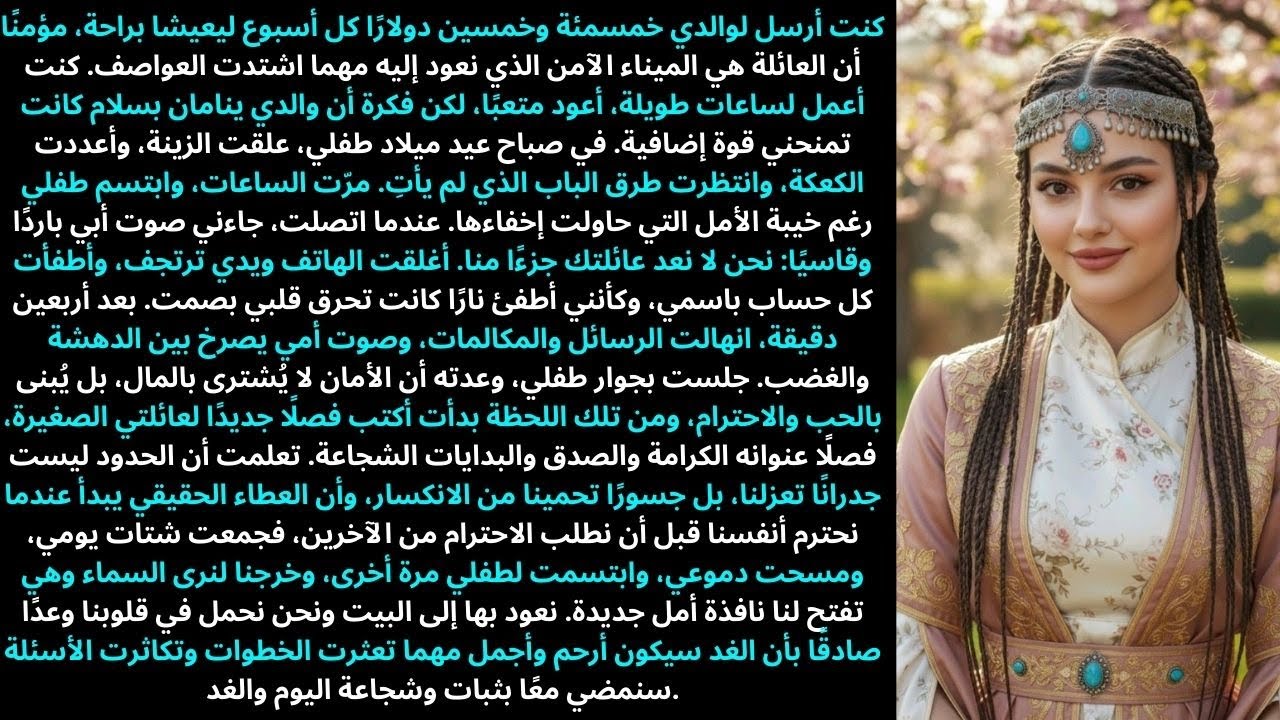 كنت أرسل لوالدي 550 دولارًا أسبوعيًا ليعيشا براحة، لكن في يومٍ ما...