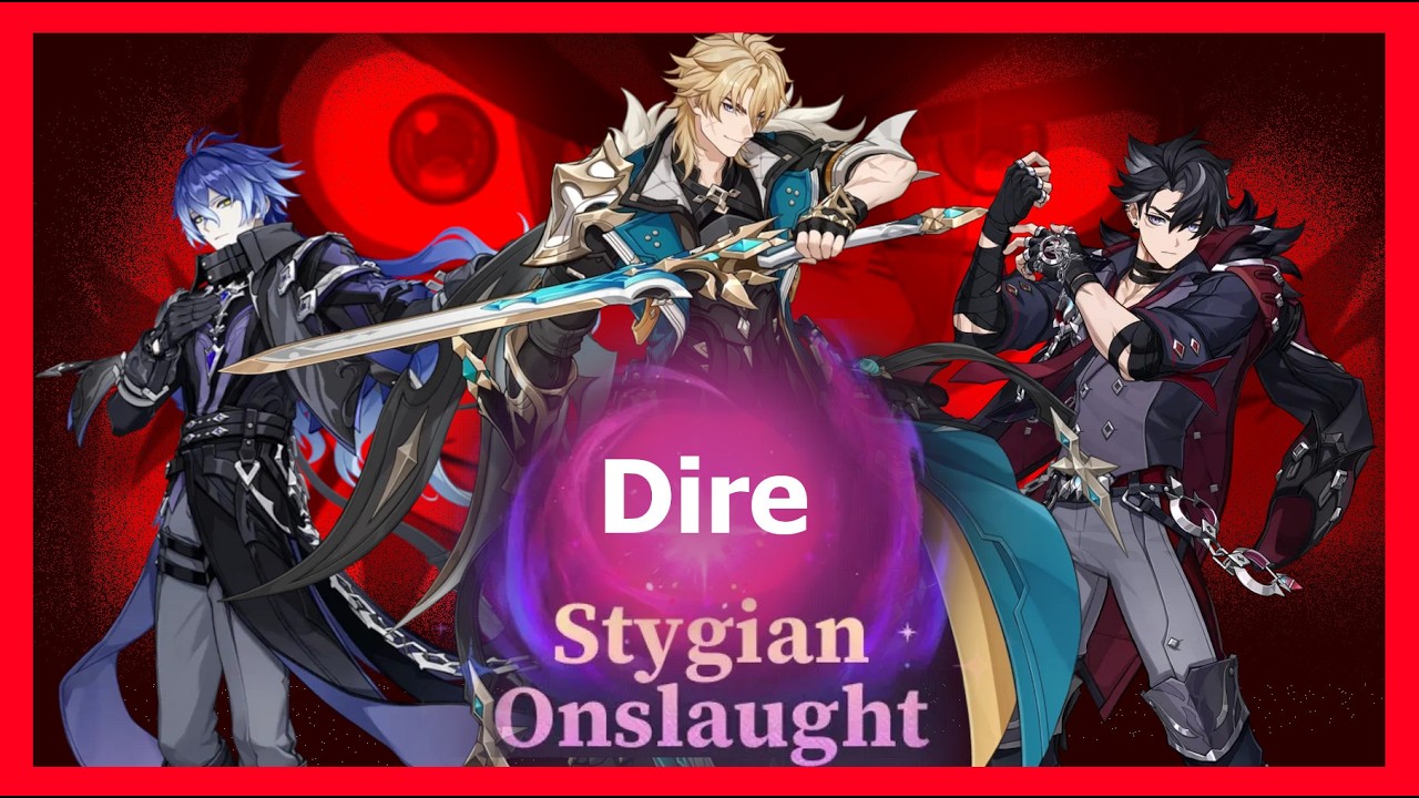 Dire Stygian Onslaught Clear + Team DPS | Genshin Impact