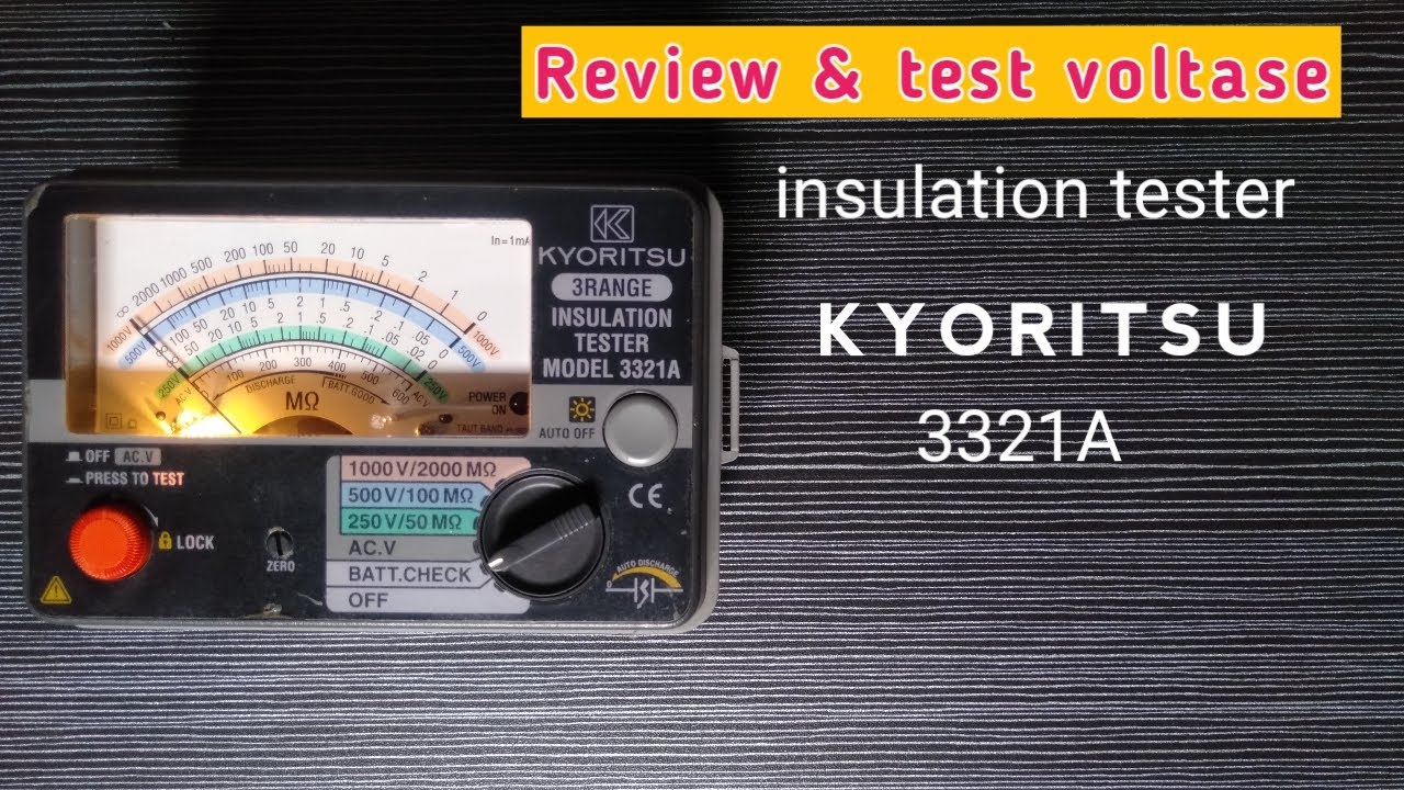 kyoritsu 3321A insulation tester analog,cara cek voltase insulation tester