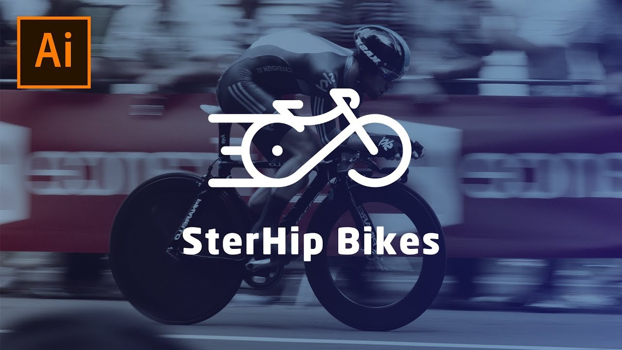 Ep.24 : Design a Bicycle Logo #dailylogochallenge