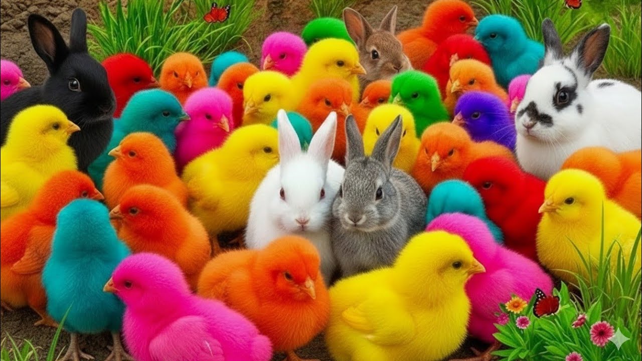 Tangkap Ayam Lucu, ayam warna warni, ayam rainbow, kelinci lucu, bebek lucu, ikan koi, Hewan Lucu