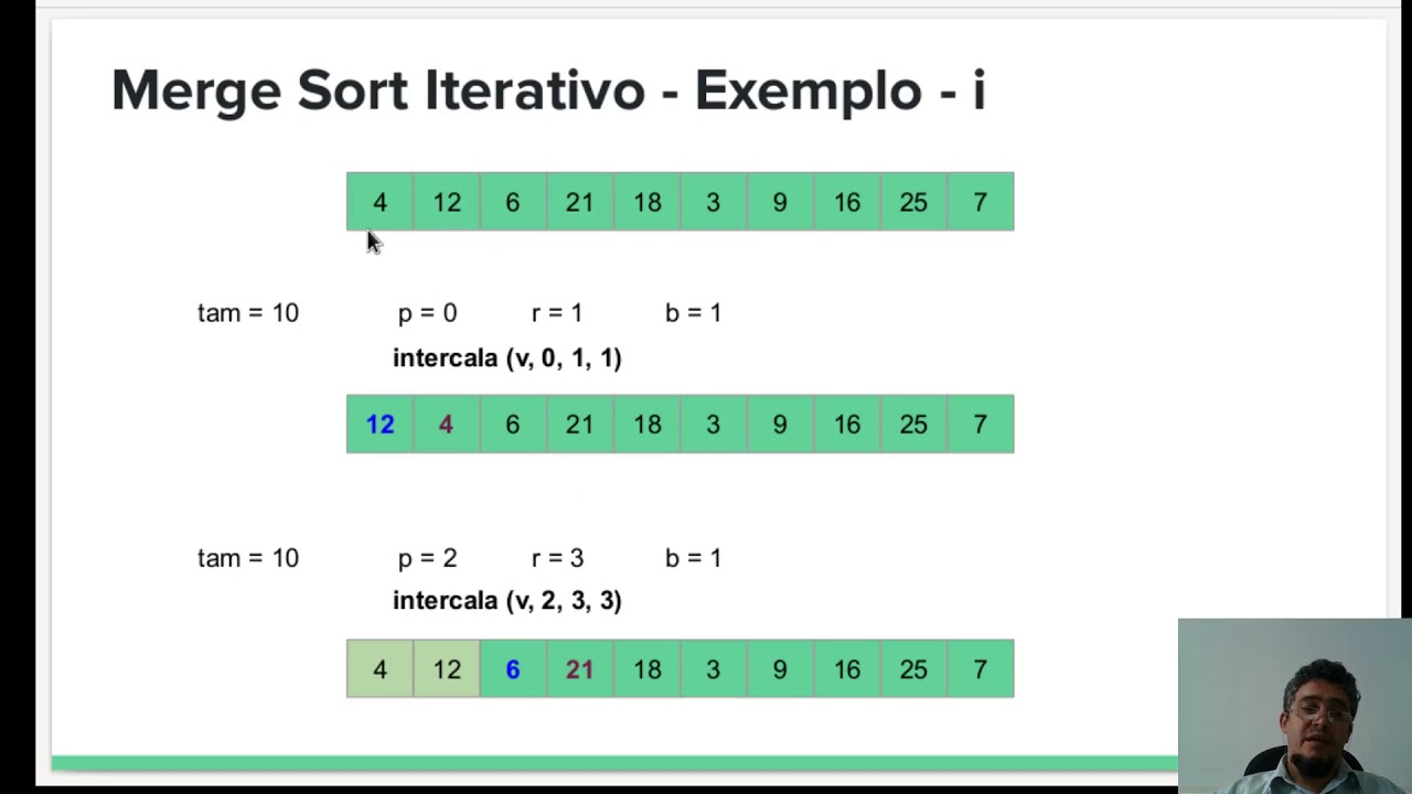 Merge sort iterativo