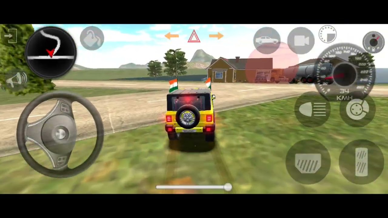 Dollor song Mahendra thar modified (thar wala game) android simulator yellow colour#viralvideo 