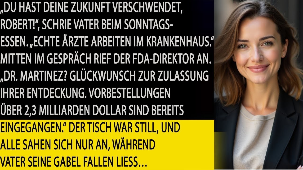 Papa  DU hast dein MEDIZINSTUDIUM verschwendet“ – bis die FDA wegen meines PATENTS anrief