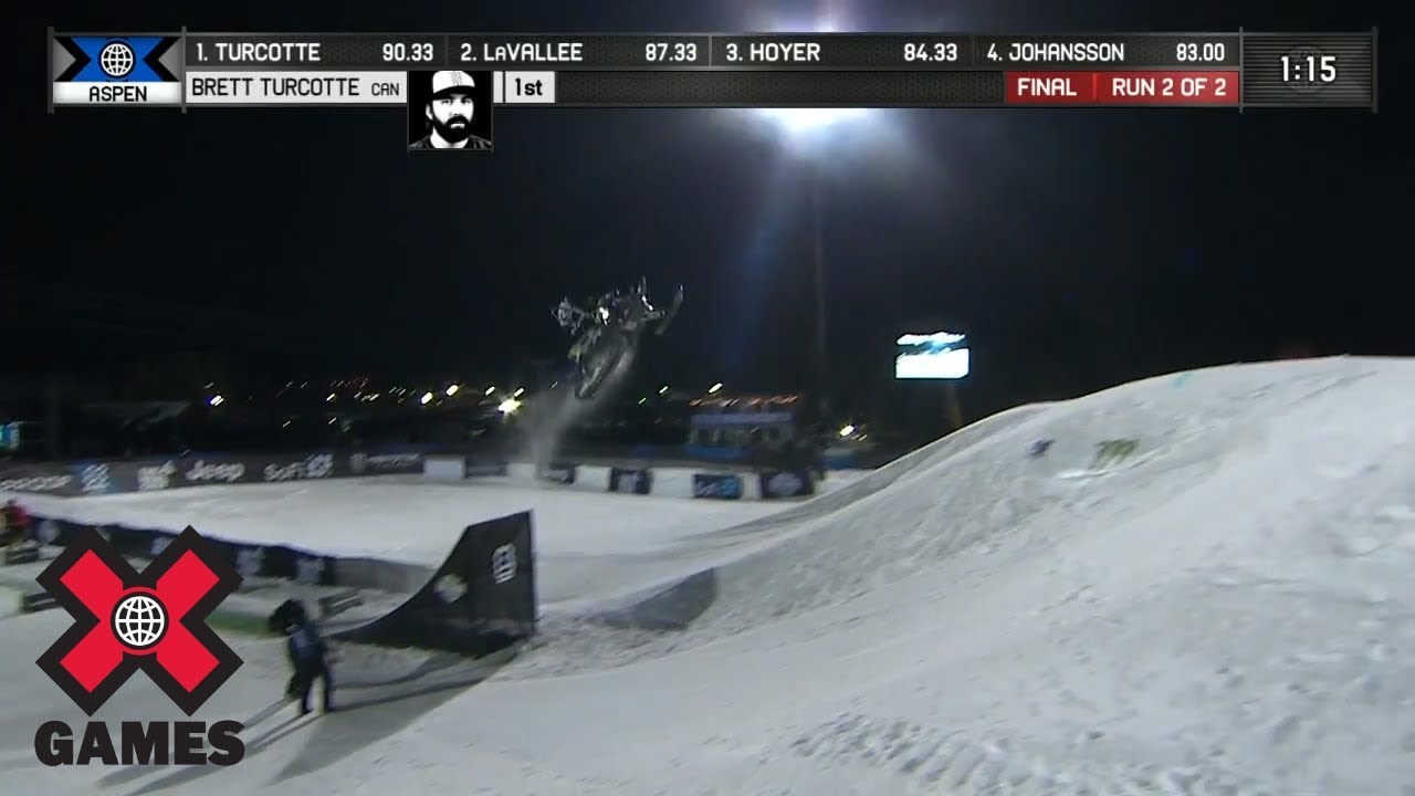 Brett Turcotte nails wild spin to win gold in Snowmobile Freestyle at Aspen 2018 | X Games | ESPN
