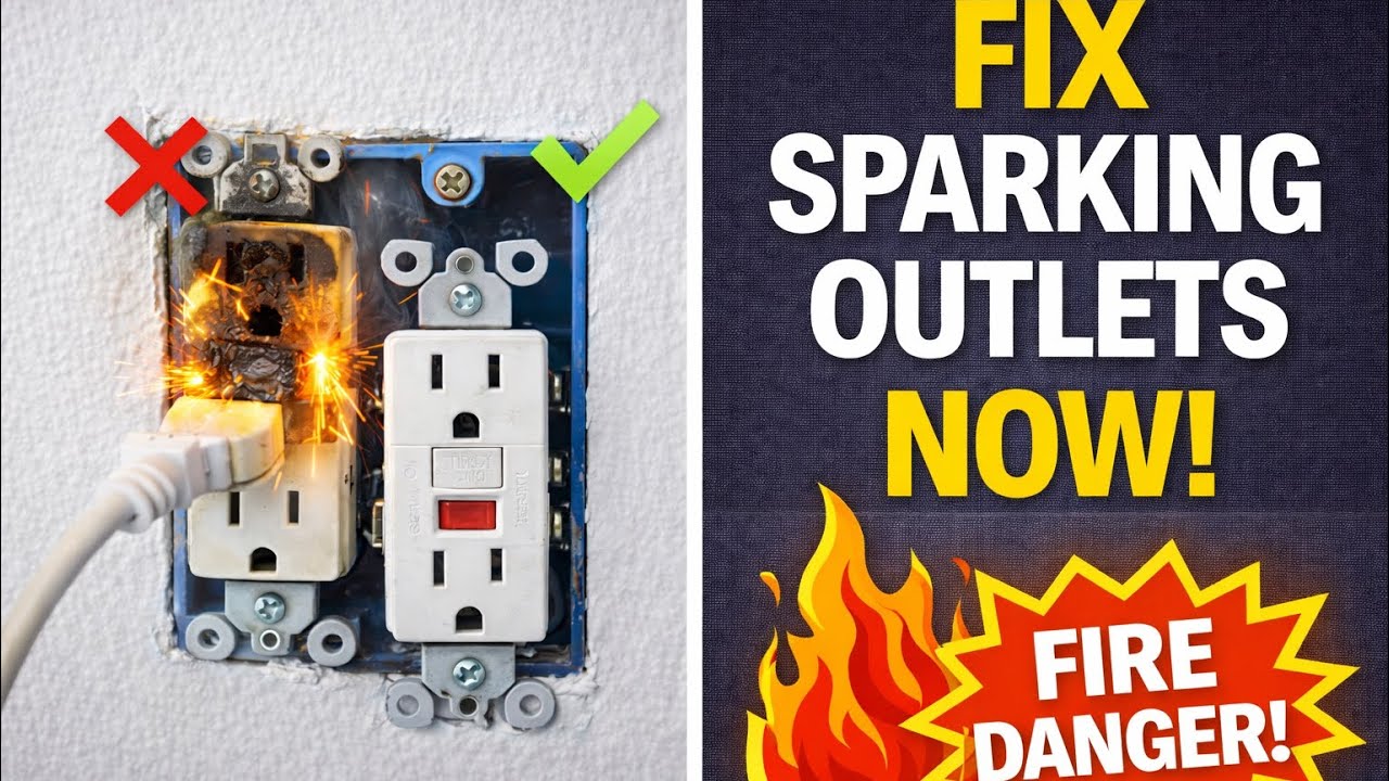 The #1 Reason Wall Outlets Start Sparking (And How To Fix It) #diy #handyman 