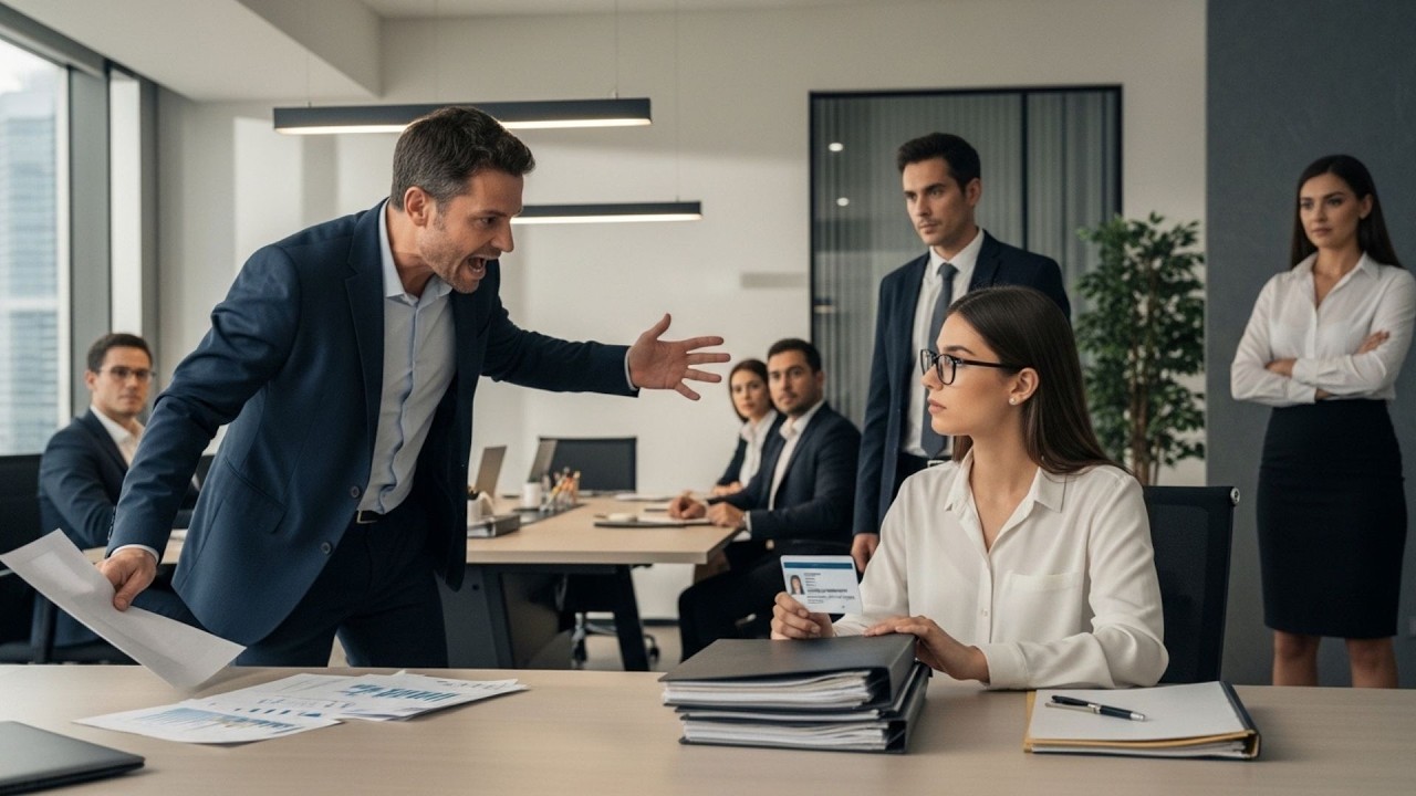 O CHEFE HUMILHOU A ESTAGIÁRIA… SEM SABER QUE ELA ERA FILHA DO DONO DA EMPRESA