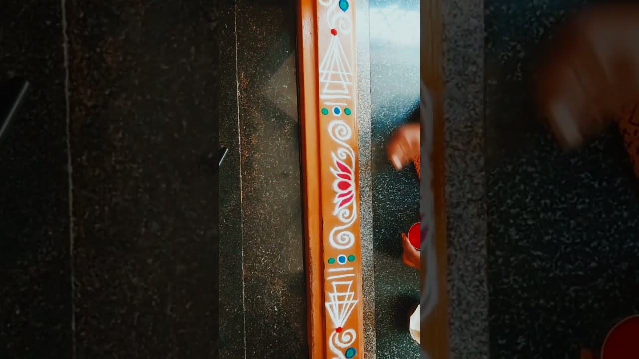 #simple daily rangoli #door steps rangoli #hosilina rangoli #