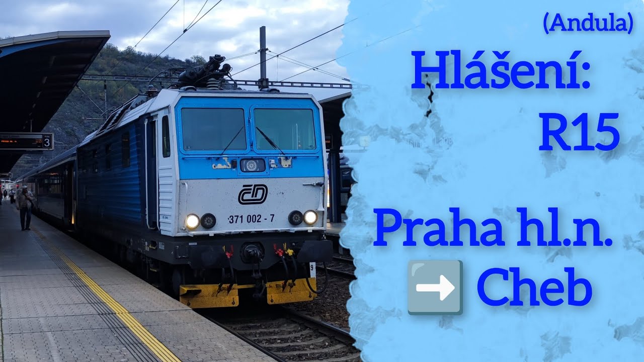 Hlášení v rychlíku Krušnohor Praha hl.n. ➡️ Cheb