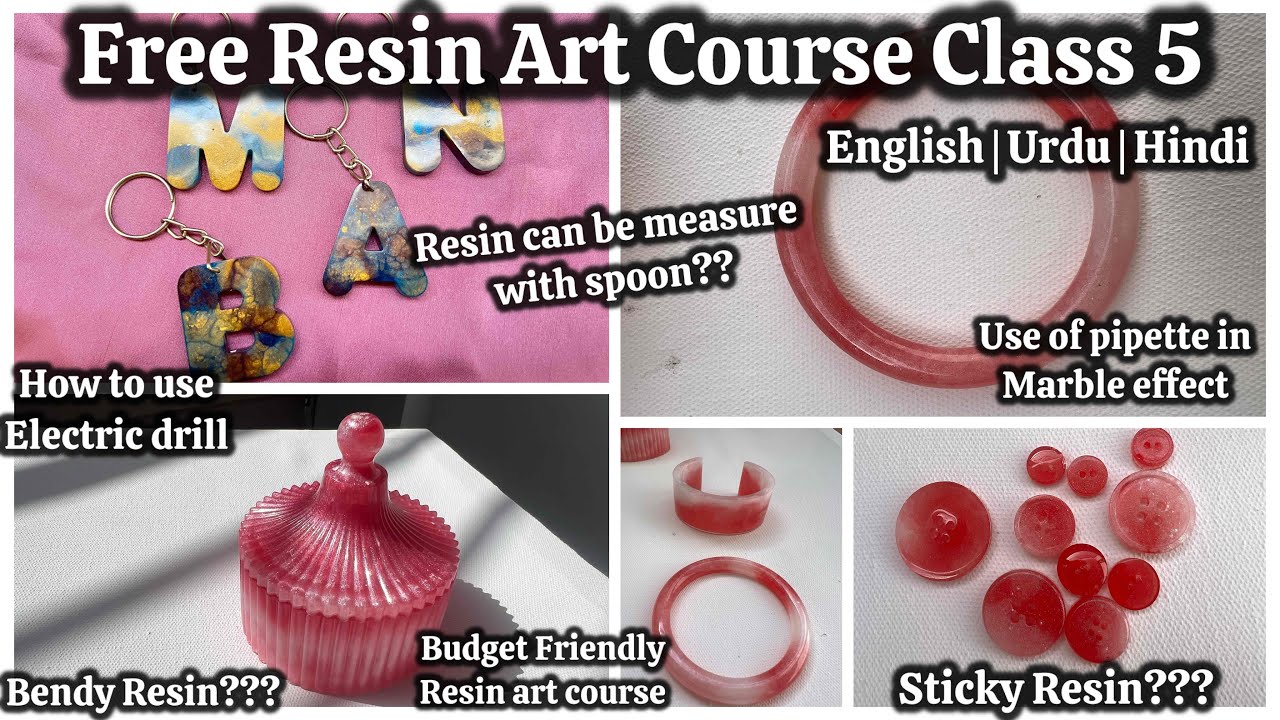 Free Resin Art Course Class 5 | Affordable Resin projects