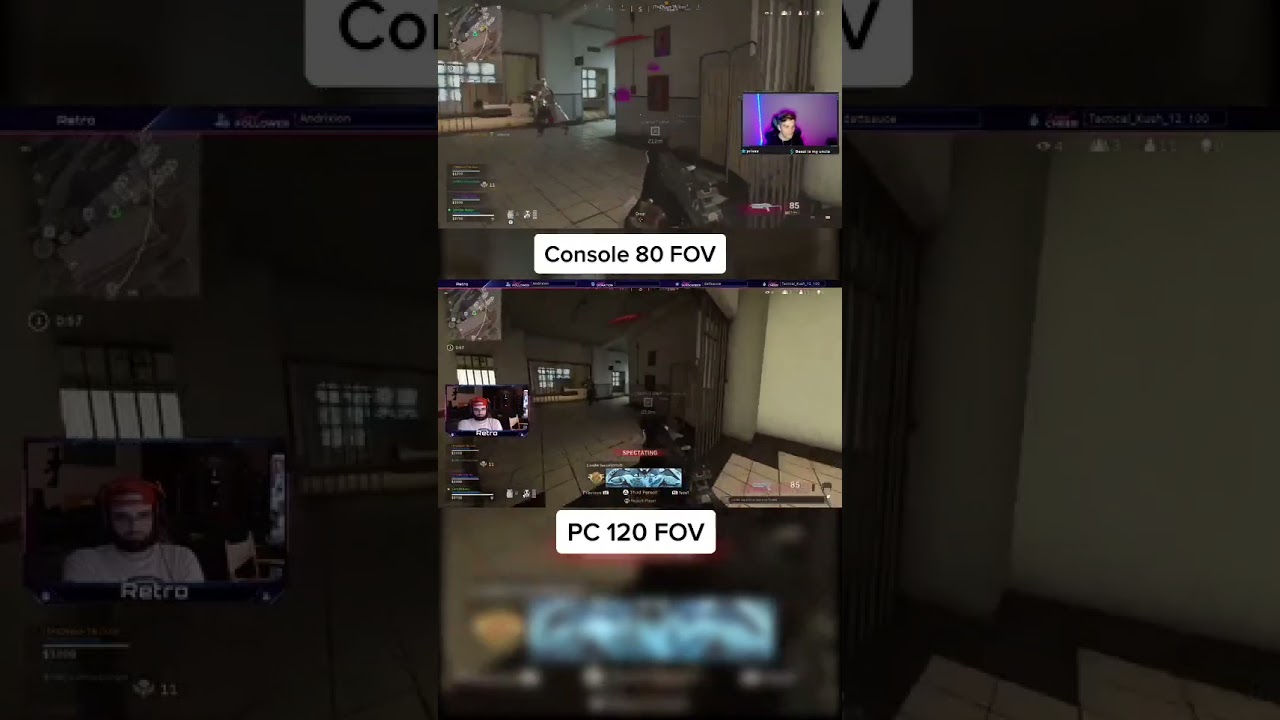 CONSOLE vs PC (FOV) comparison!