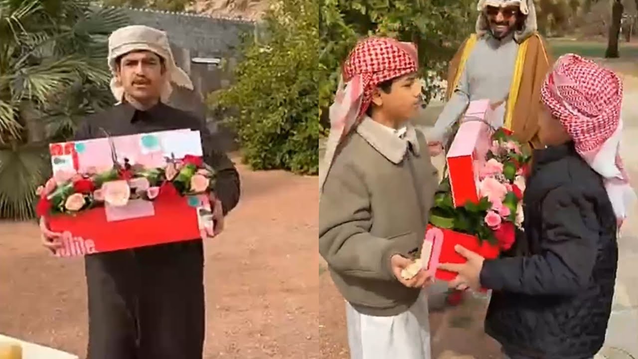 شخص نزل من الجبل عطاهم هدية 😂 فعاليات الشباب 😂#فراج_قزيع_السهلي سنابات فراج قزيع السهلي