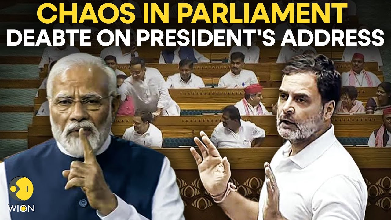 Parliament LIVE: Chaos In Lok Sabha,Rahul Gandhi Ignites Heated Debate On President's Address | WION