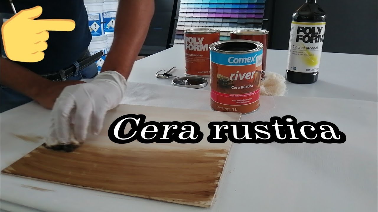 Aplicando CERA RÚSTICA color nogal
