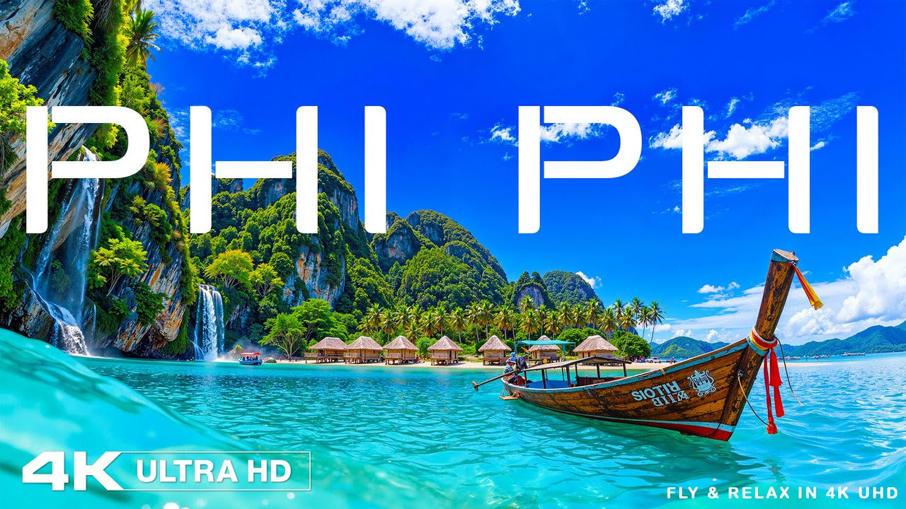 Phi Phi Islands 4K 🇹🇭 Crystal Clear Waters & Thailand’s Tropical Paradise
