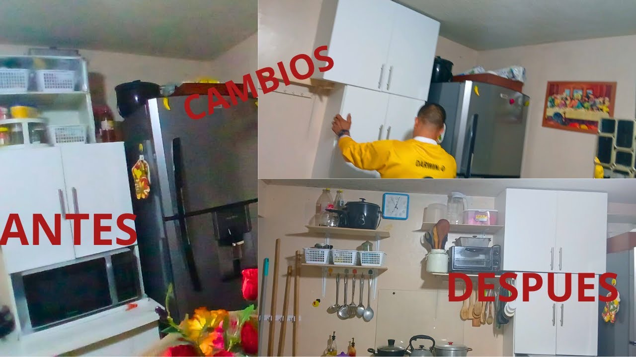 MIRA UN CAMBIO SENCILLO QUE HIZO UNA GRAN DIFERENCIA EN MI COCINA# NUEVO MUEBLE Y REPISAS