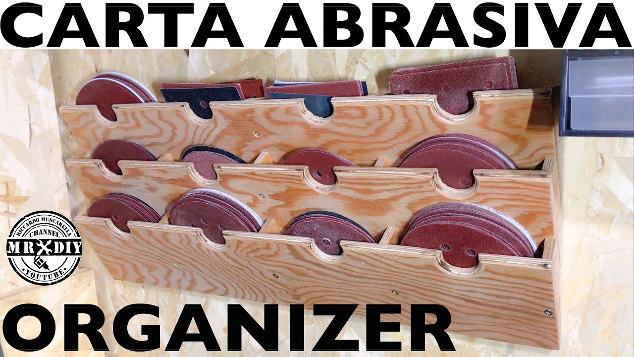 FAI DA TE. Organizer porta carta abrasiva. Sistemazione laboratorio. Sandpaper storage dispenser