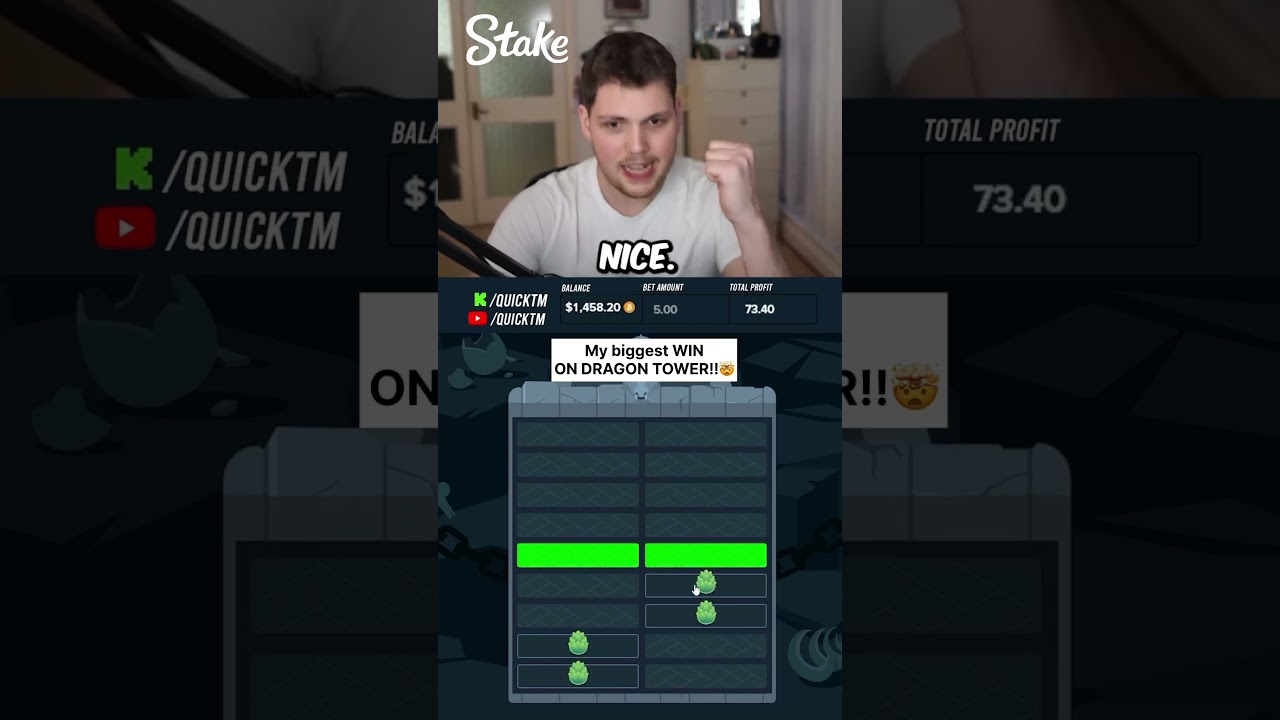 My biggest WIN EVER ON DRAGON TOWER!! #stake #twitch #gamble #gamblingaddiction #funny