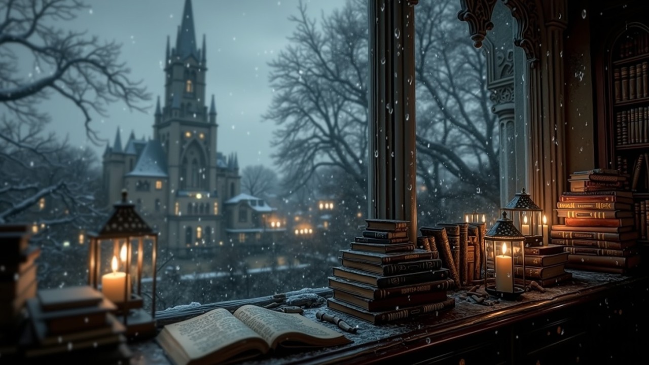 Атмосфера Dark Academia готическая музыка атмосферное пианино для учебы