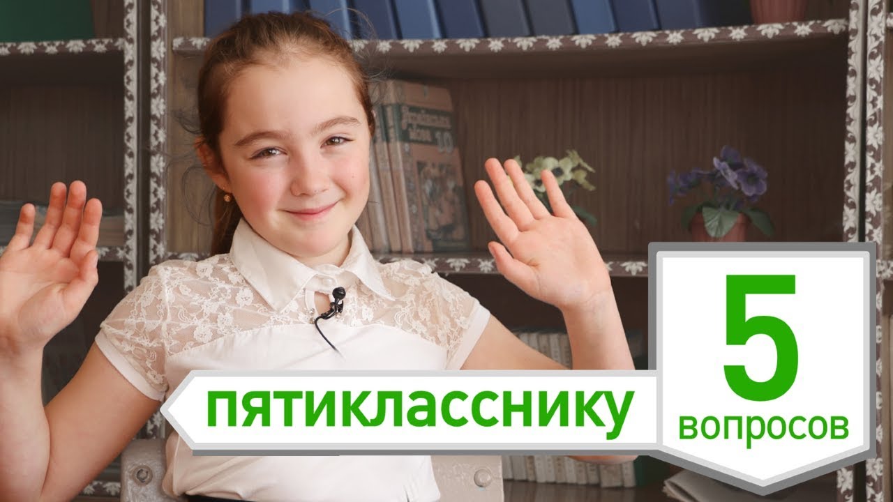5 вопросов пятикласснику: УЧЕБА