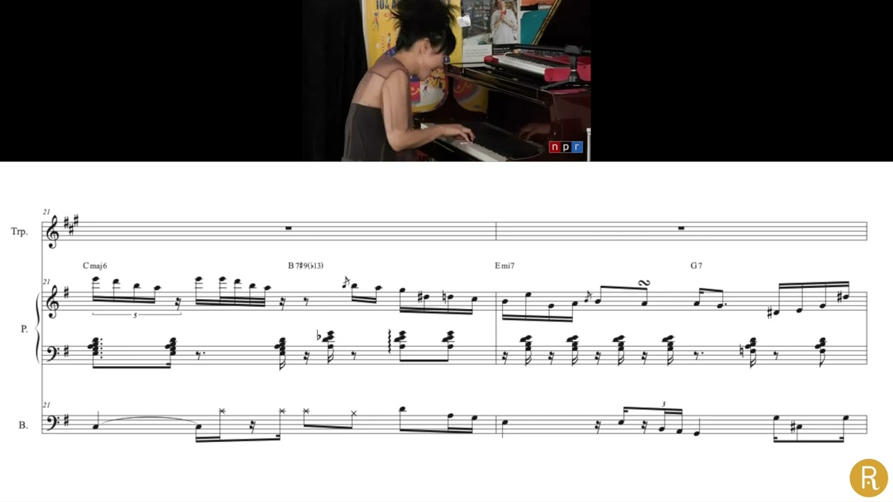 Transcription - Hiromi Uehara's piano solo over 