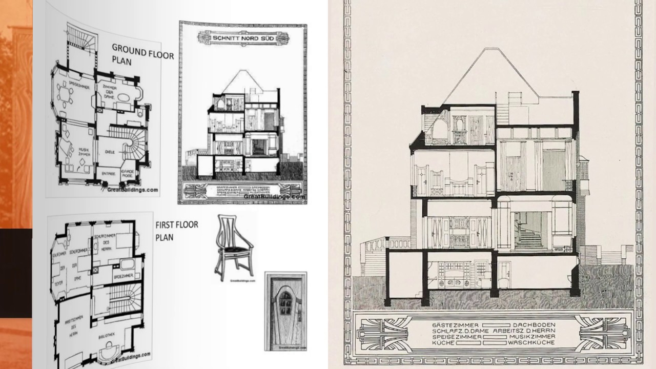 PETER BEHRENS (1868-1940) - Casa Behrens a Darmstadt 1901