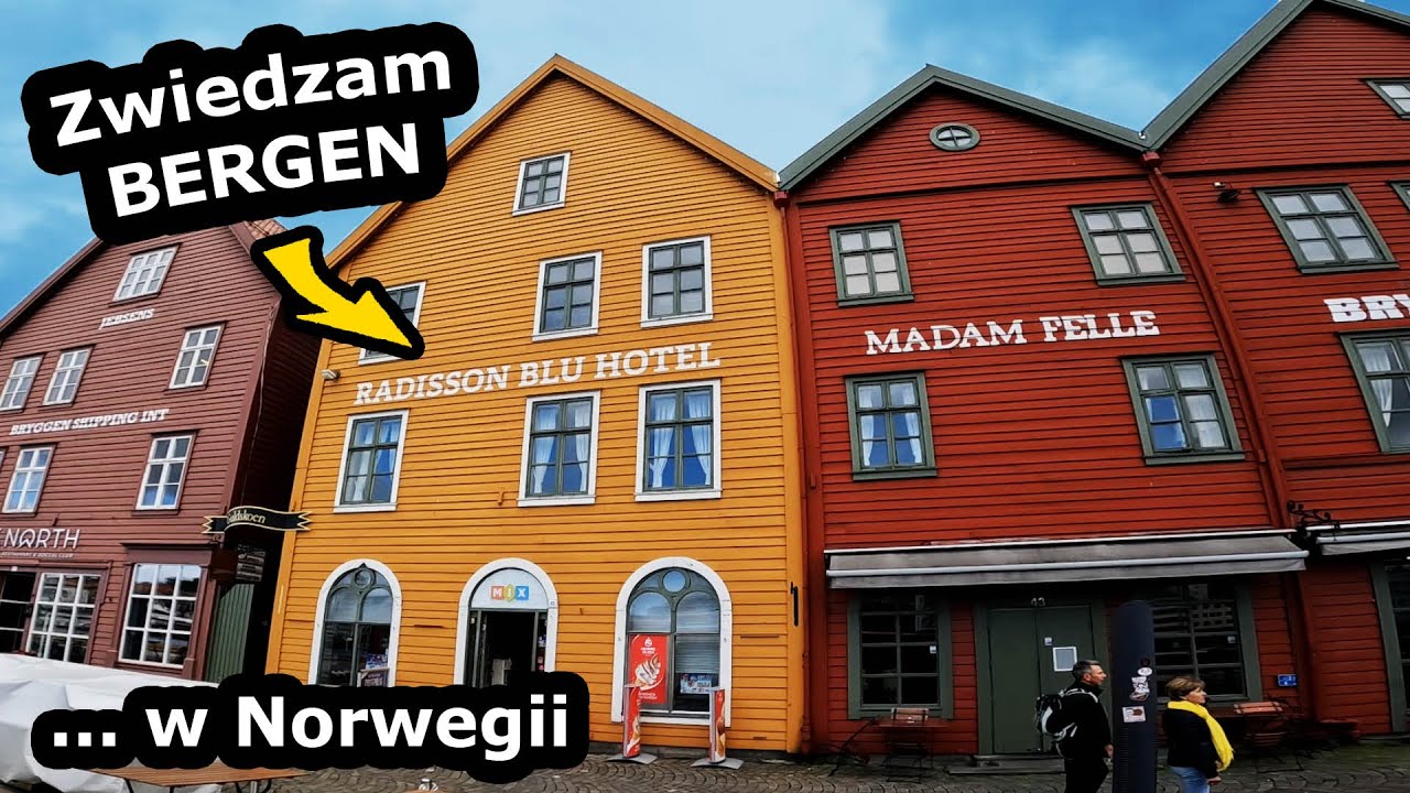 Bergen w Norwegii - Jak tam Jest ??? * Zwiedzam stare miasto Bryggen i jadę kolejką Fleibanen  (703)