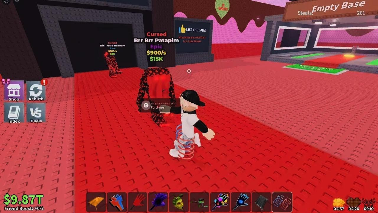 Admin abuse (steal a brainrot)