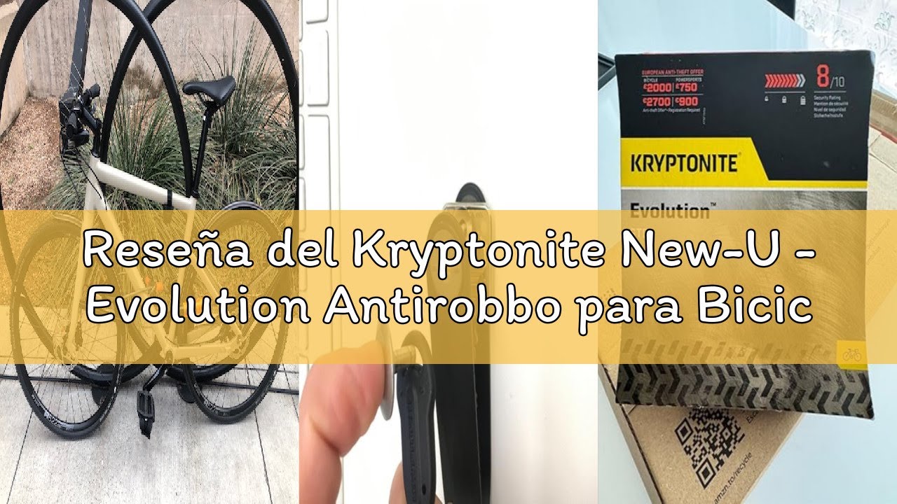 Rese&ntilde;a del Kryptonite New-U - Evolution Antirobbo para Bicicleta, Motocicleta, Naranja, 10 x 22,9 cm