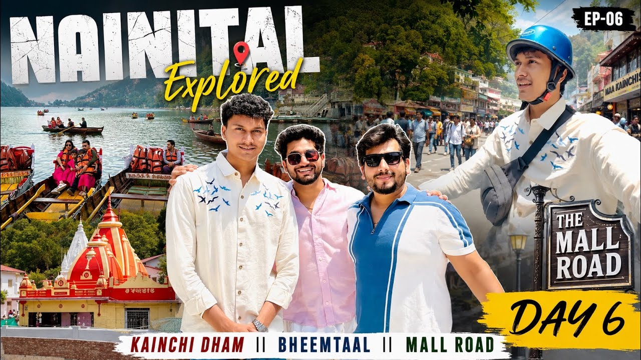 Scooting Through Nainital 🛵| Kainchi Dham, Bhimtal & Mall Road | Uttarakhand Trip Ep.06| PintosVlogs
