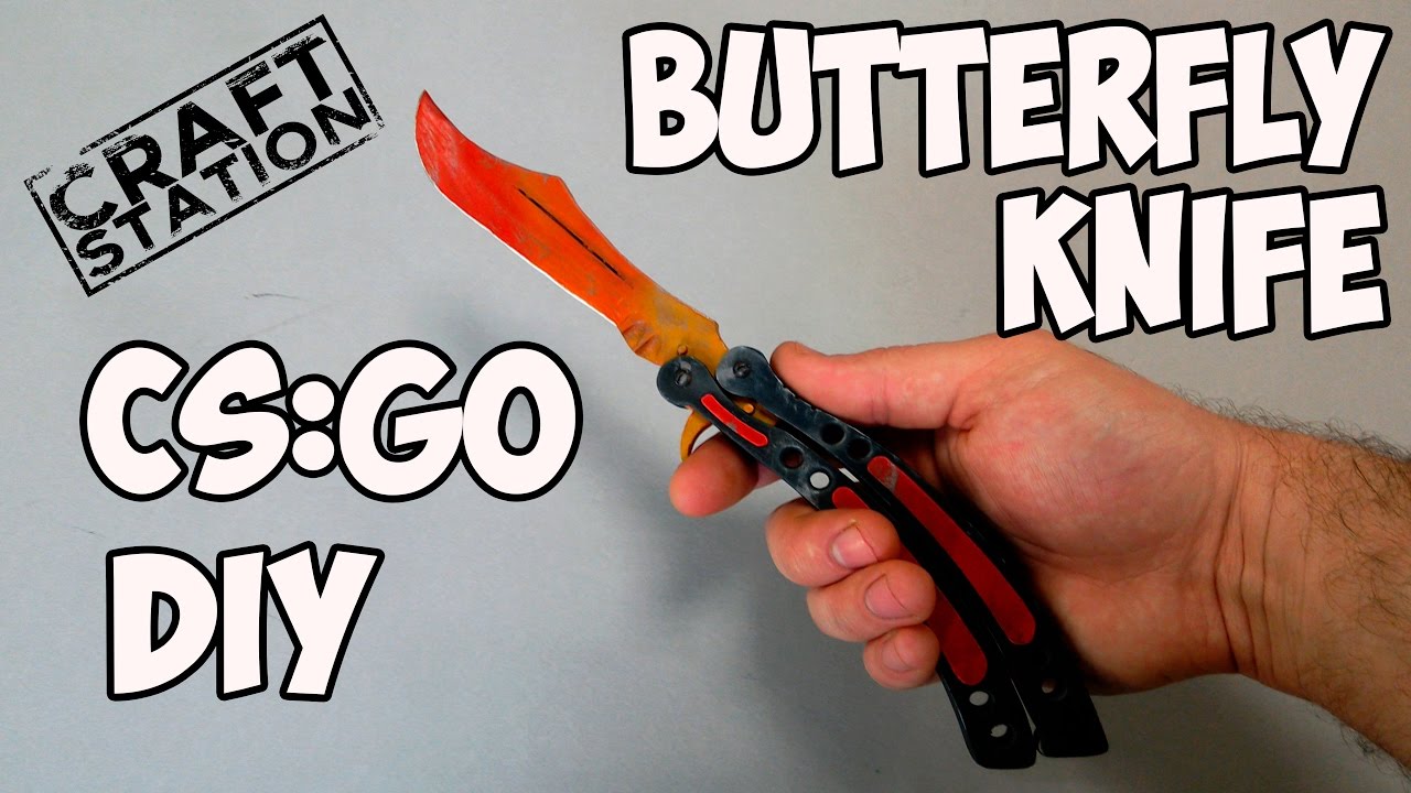 How to make Butterfly knife from CS:GO  with templates