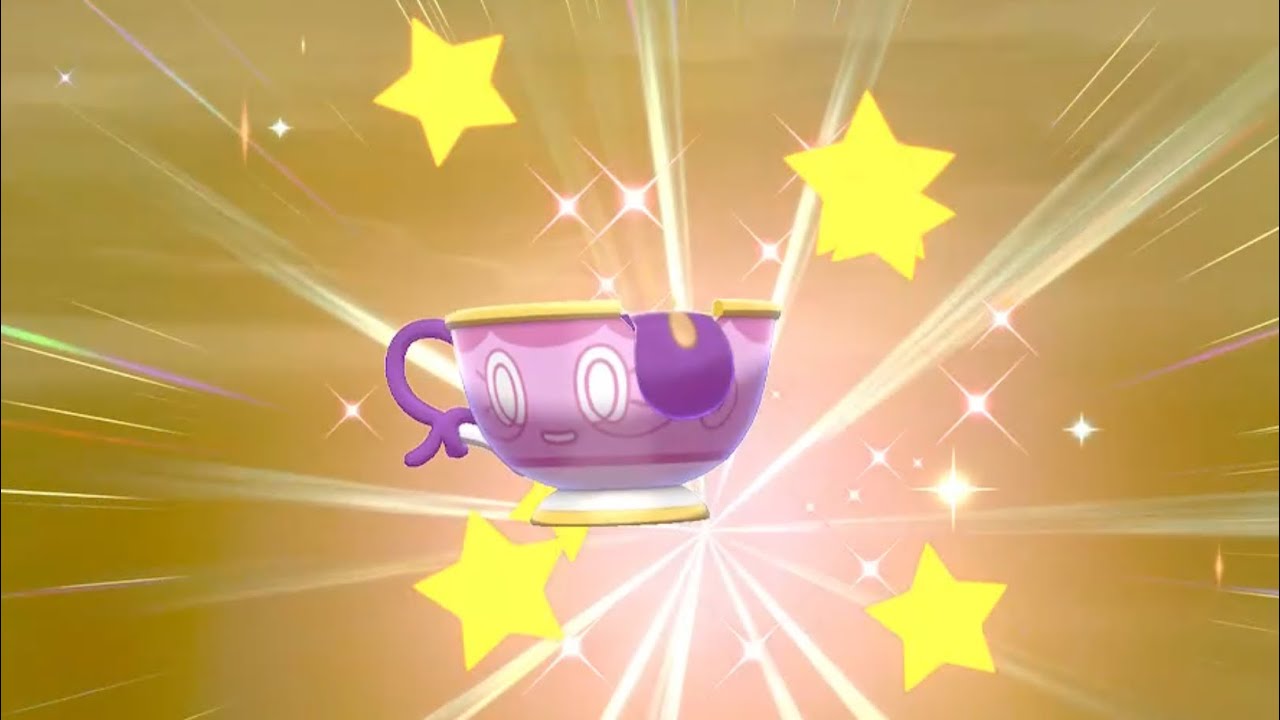 Shiny Sinistea ✨ 0854 hatched from an egg using Masuda Method in Pokemon Sword