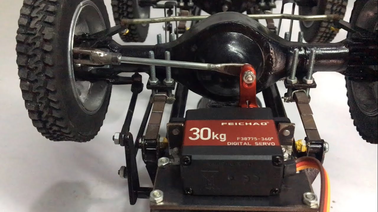 Metal RC Heavy Construction Truck 8x8 Servo and Steering Assembly