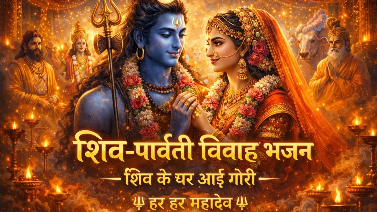 Shiv Parvati Vivah Bhajan 🔱 शिव के घर आई गौरी | Har Har Mahadev | Om Namah Shivaya | Maha Shivratri