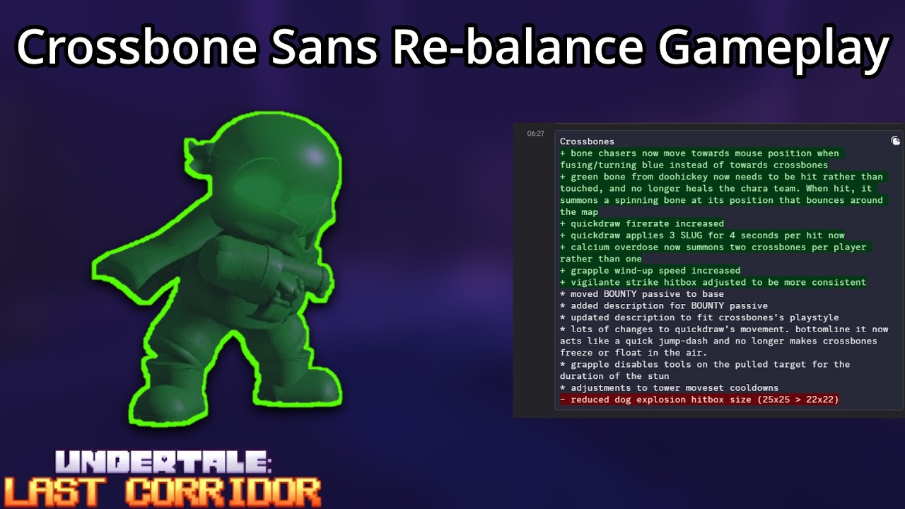 Crossbone Sans Re-balance Gameplay | Undertale: Last Corridor | Roblox