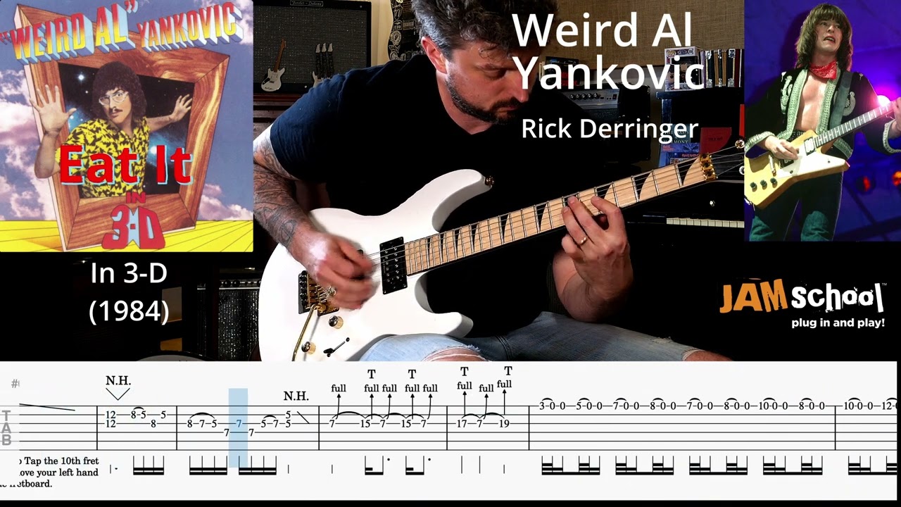Weird Al Yankovic Eat It Guitar Solo with TAB (Rick Derringer)