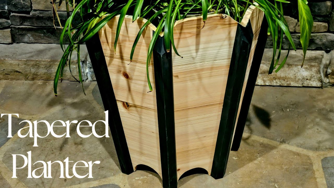 Tapered miter planter build for low cost with high appeal!