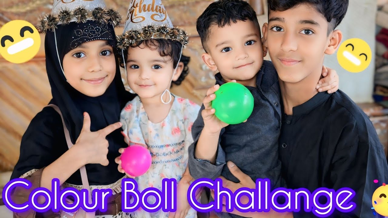 Colour Boll Challange 🥳 full funny video 📸 My Sweet Family 👍