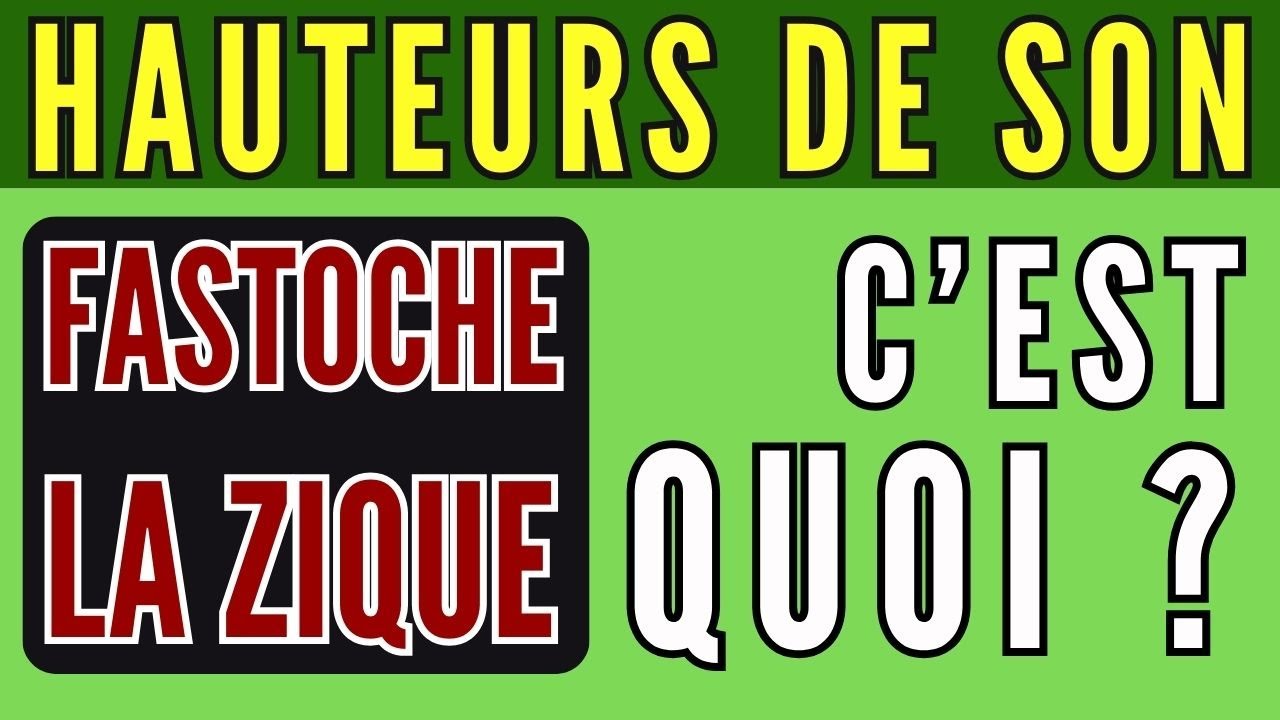 HAUTEURS DE SON : graves médiums aigus fréquences.