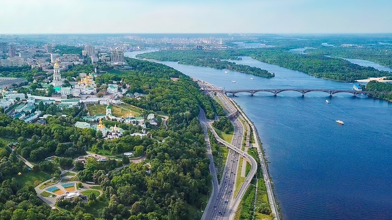 [4K] Киев с высоты птичьего полета
