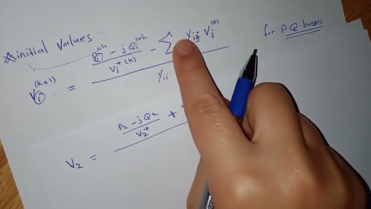 شرح بالعربي Power flow solution using gauss seidel