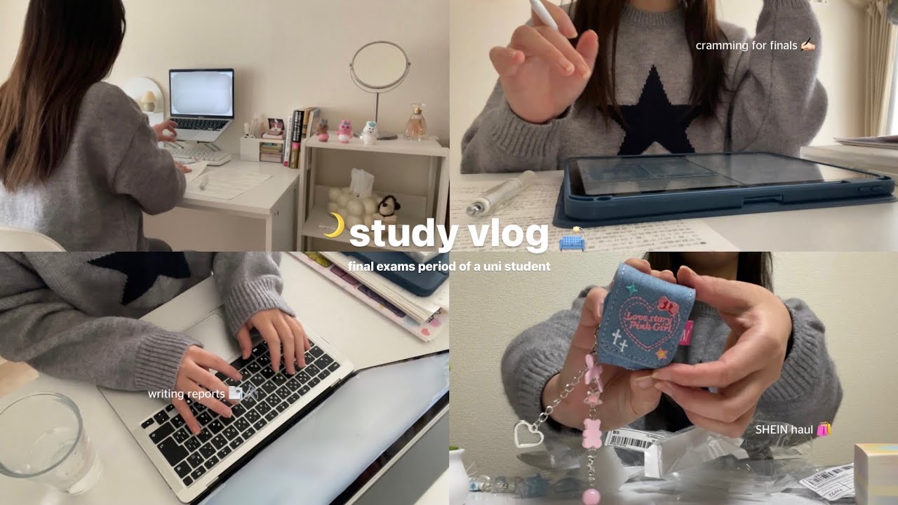 sub)\study vlog/早稲田生の期末試験期間📝🖇️｜課題に追われて徹夜コース😵‍💫💤｜最近の購入品📦
