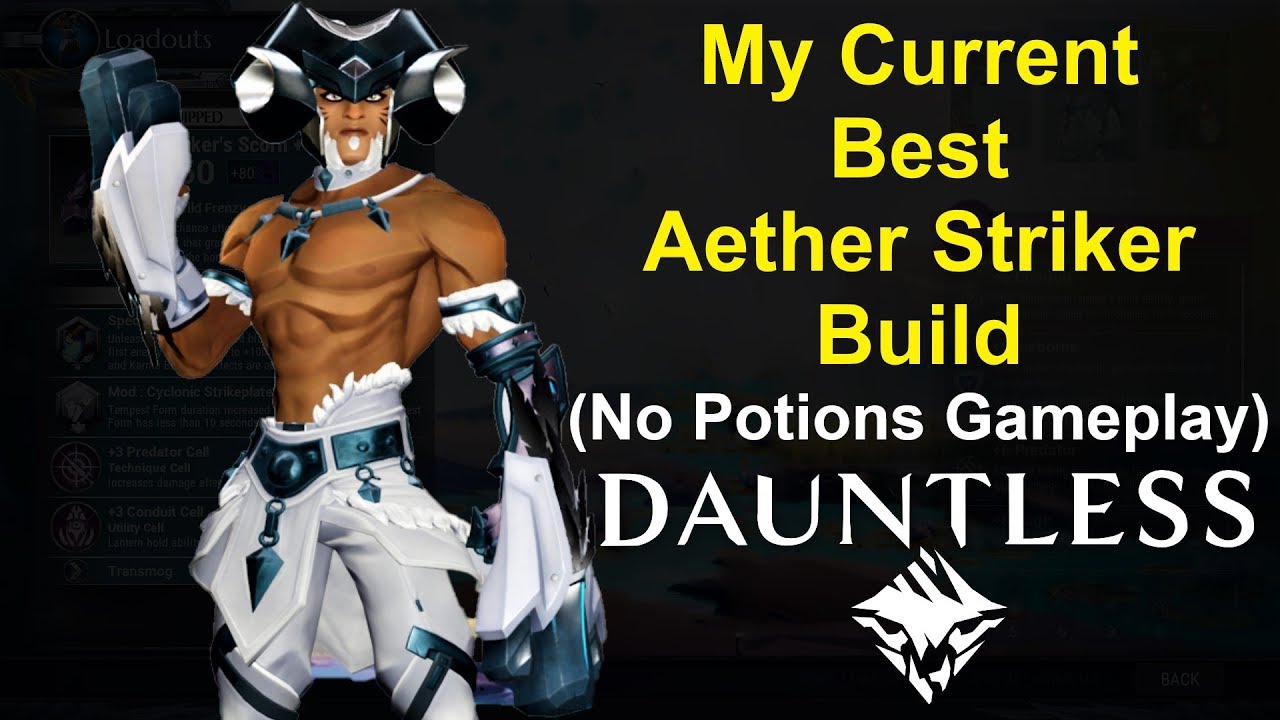 My Current Best Aether Striker Build (No Potions Gameplay), DAUNTLESS (1.0.1), (No commentary)
