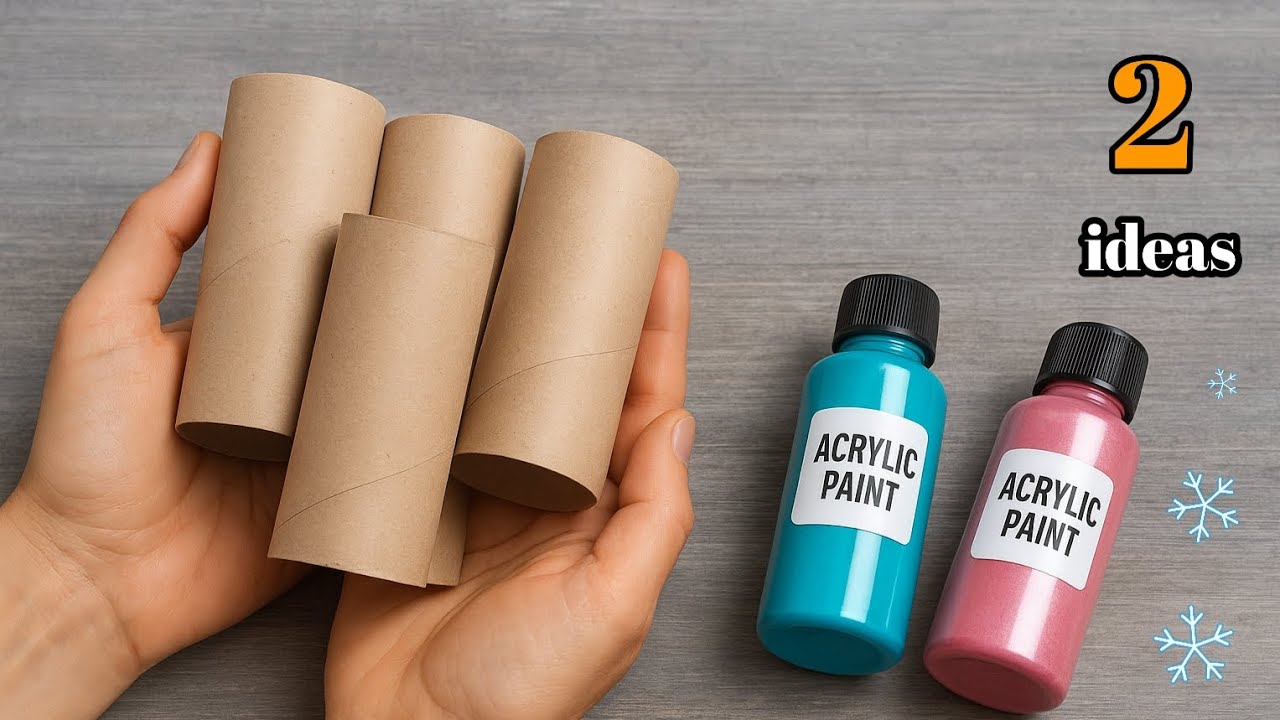 2 great ideas using toilet paper rolls for Christmas decorations 🎄😍