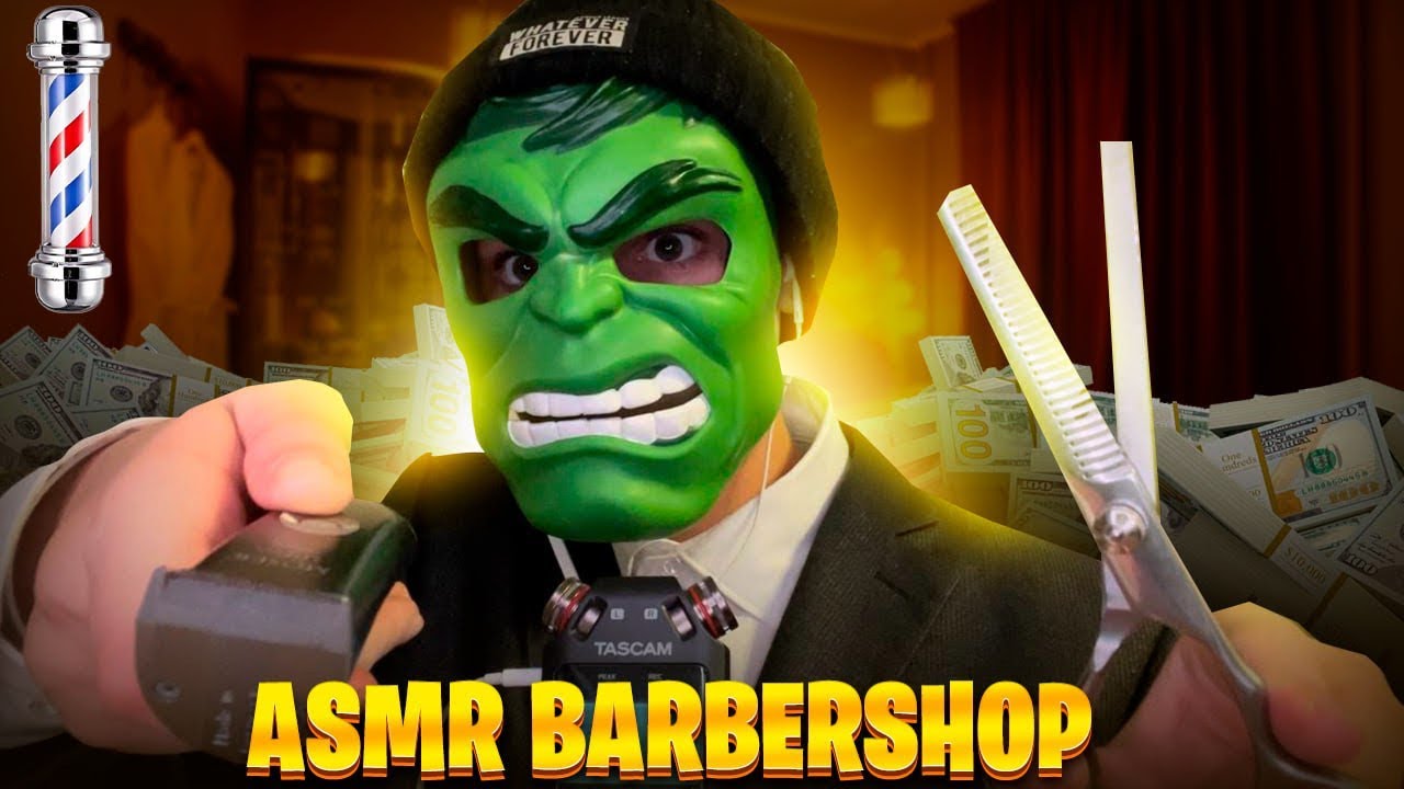 ASMR BARBERSHOP 💈 Приятная стрижка и бритьё опасной бритвой