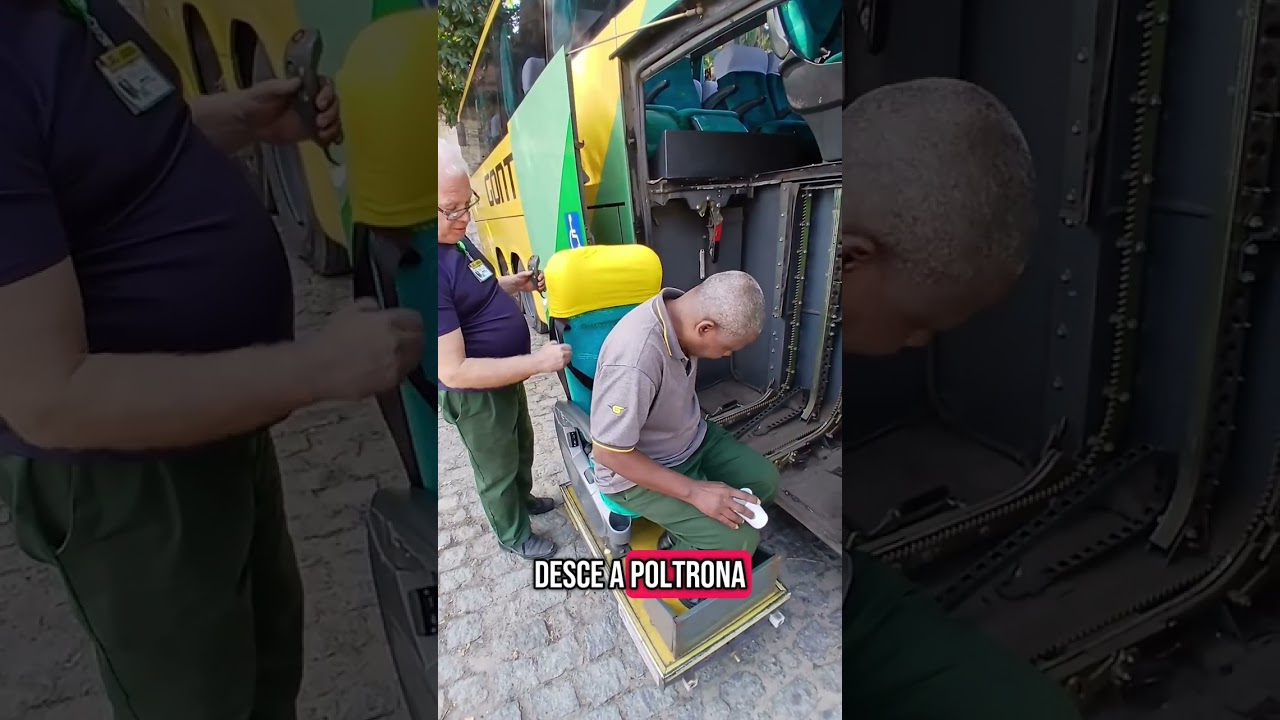 Passo a Passo com nosso Motorista(Examinador),Como usar o elevador PCD na carroceria marcopolo.