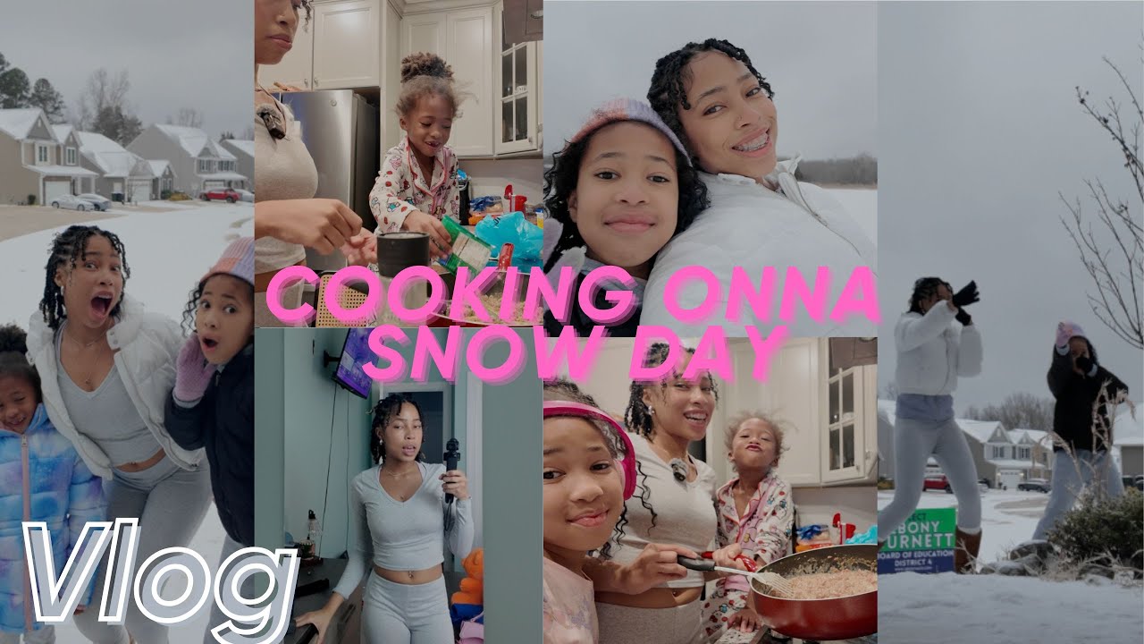 Family Day Vlog: Snow + cooking +  Sister Time = Core Memories ❄️👩🏽‍🍳 || Black Girl Lifestyle