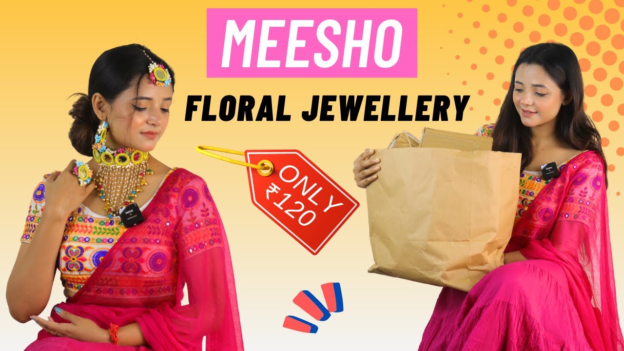 Meesho Wedding Special Floral Jewellery Haul😍 | Starting at ₹120🤩| #meesho #honestreview #wedding