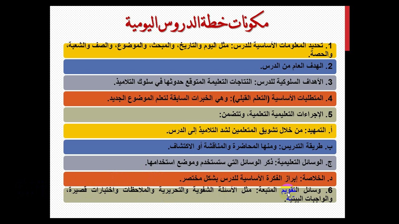 11تكملة الفصل الخامس تحليل المحتوى والتخطيط لتدريس الرياضيات
