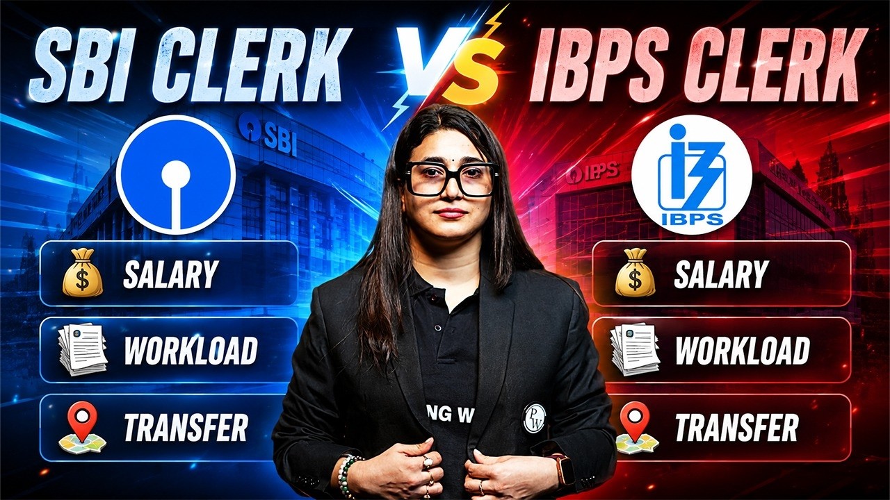 SBI Clerk vs IBPS Clerk 2026 🔥| Salary, Workload & Transfer Comparison | Which is Better?